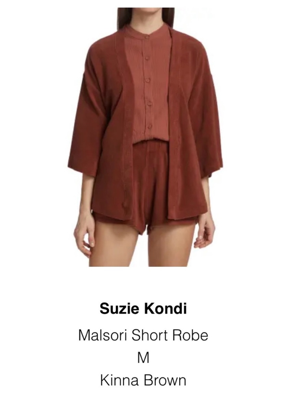 Suzie Kondi Terry Malsori Short Robe - Kinna Brown